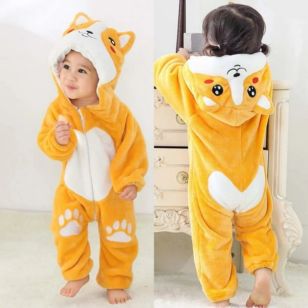 Ropa de invierno para bebes Pijamas de una pieza con capucha monos para ninas y ninos Pijamas de unicornio ropa de dormir Kigurumi Walmart en linea