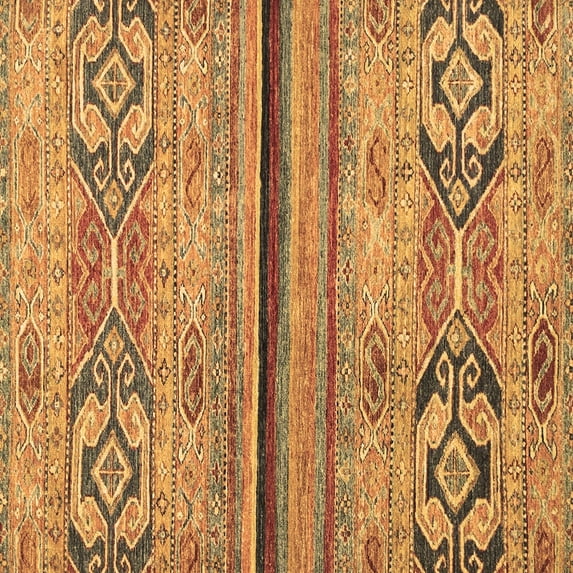 Ahgly Company Indoor Square Abstract Brown Modern Area Rugs, 3' Square