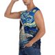 thumbnail image 3 of Fotbe Vintage Starry Sky Shark Men's Camiseta sin Mangas Estampada para Hombres, Playera Casual para Gimnasio, Entrenamiento, Playa-Large, 3 of 7