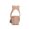 thumbnail image 4 of BURUDANI Womens Low Block Chunky Heel Ankle Strap Dress Pumps Shoes, 4 of 4