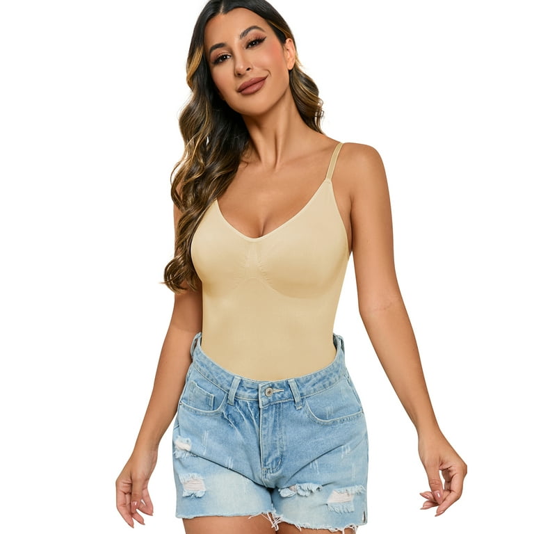 Women V Neck Full Slips Under Dresses Bodysuit Tummy Control Dress