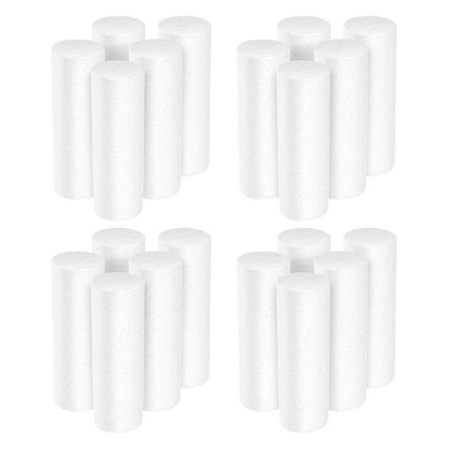 Foam Cylinder Blank White Polystyrene Diy Projects Creative Works Sculpting 20Pack