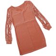 thumbnail image 4 of Vestido ajustado de fiesta sexy para mujer, estilo discoteca, con escote en V, borlas y manga larga, ideal para cócteles y fiestas - Talla L (Dorado), 4 of 8