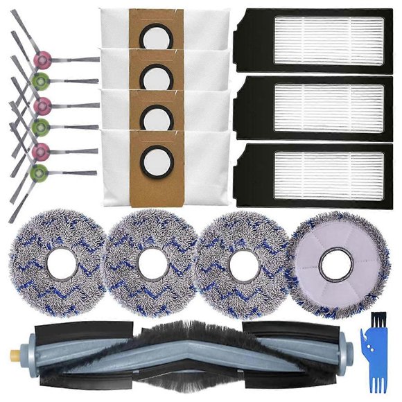 Repuestos para el cepillo lateral principal, filtro HEPA, paño de mopa y bolsa para aspiradora robot Deebot X1 Turbo/OMNI.