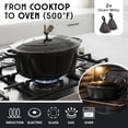 thumbnail image 4 of Cocotte de hierro fundido esmaltado MUELLER HOME de 5,5 qt, negra, 4 of 8