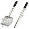 Yangbaga Long Handle Metal Cat Litter Scoop, Detachable Stainless Steel
