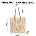 thumbnail image 2 of Bolso de hombro grande tejido a mano para mujer, bolso de paja, bolso de playa de verano, 2 of 6