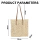 thumbnail image 2 of Bolso de hombro grande tejido a mano para mujer, bolso de paja, bolso de playa de verano, 2 of 6