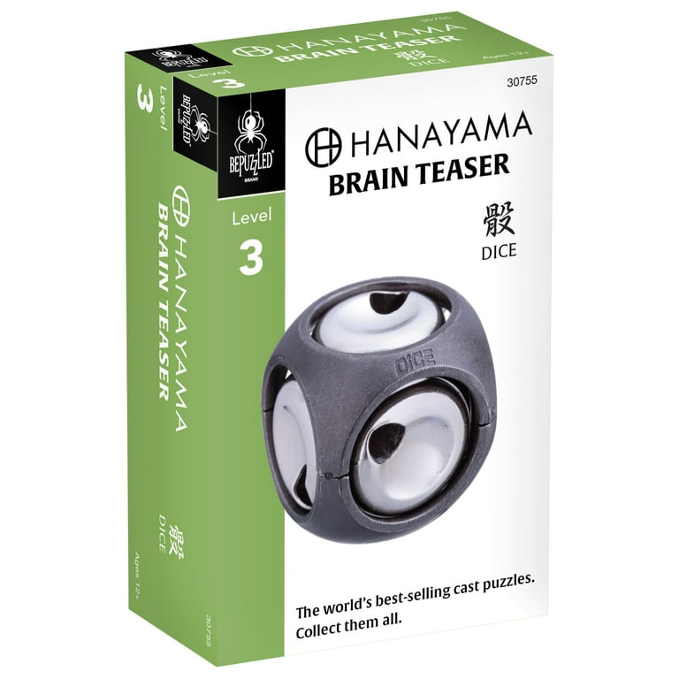 BePuzzled, Dice Hanayama Metal Brainteaser Puzzle Level 3 Ages 12+