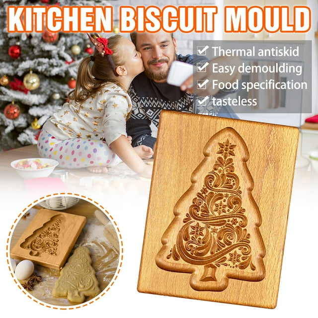Vikakiooze 2022 Cookie Die Cutting Machine Conical Plant Model Cookie Wooden Gingerbread