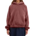 thumbnail image 6 of Women's Hoodie Long Sleeve Warm Hoodie Winter Fleece Plush Sweatshirt Hooded Jacket, 6 of 9