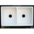 thumbnail image 3 of Whitehaus Whqdb332 Quatro Alcove 33" Farmhouse Double Basin Fireclay Kitchen Sink - White, 3 of 4