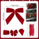 thumbnail image 2 of 25 Lazos Navideos Pequeos De Terciopelo Burdeos, Ideales Para Decorar Coronas De Rbol De Navidad, Envolver Regalos, Bodas, Bolsitas Para Dulces, Repostera Y Decoracin Del Hogar. 12, 7, UKHBMC, 2 of 8