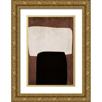 Orlov, Irena 23x32 Gold Ornate Wood Framed with Double Matting Museum Art Print Titled - Mid Century Modern Art Abstract Shapes VI