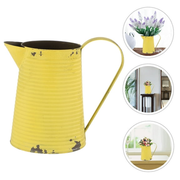 AURARMLET 1Set Metal Water Pitcher for Homeowners in Rustic Design 11.8x6.7x5.1in