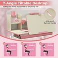 thumbnail image 5 of Spaco Height Adjustable Kids Study Desk with Tilt Desktop for 3-12 Years Old-Pink, Toddler Table and Chair Set for Arts & Crafts, Snack Time, Homeschooling, Homework, 5 of 8