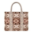 thumbnail image 6 of Wrangler Aztec Tote Bag for Women Boho Shoulder Purses and Handbags, Aztec Tan, 6 of 7