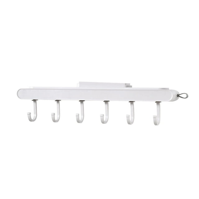 EGNMCR Hooks for Hanging Punch-free Pull-out 6 Hooks Kitchen Kitchen Utensils Storage Rack storage rack