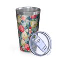 thumbnail image 2 of 16oz Tumblers Pioneer Flower Floral Print Pattern Stainless Steel Vacuum Insulated Double Wall Travel Tumbler Cups Mug with Lid and Straw,Cleaning Brush for Coffee,Tea, 2 of 4