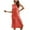 Watermelon Red, variant on Diufon Cover up Dresses for Women Solid Color Maxi Dress Crewneck Sleeveless Side Hem Split Dress