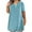Light Blue, variant on Patlollav Womens Dresses 2024,Women'S Plus Size Casual Loose Summer Solid Color V-Neck Short Sleeve Dresses