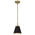 thumbnail image 2 of Nuvo Lighting Dover 1 Light Small Pendant Black with Vintage Brass, 2 of 6