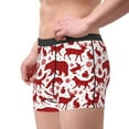thumbnail image 2 of Yiaed red plaid Moose Bunny bear Print Men's Soft Cotton Boxer Shorts Breathable Boxers Underwear Moisture-Wicking Underwear Stretch Boxer Briefs for Man-Small, 2 of 5