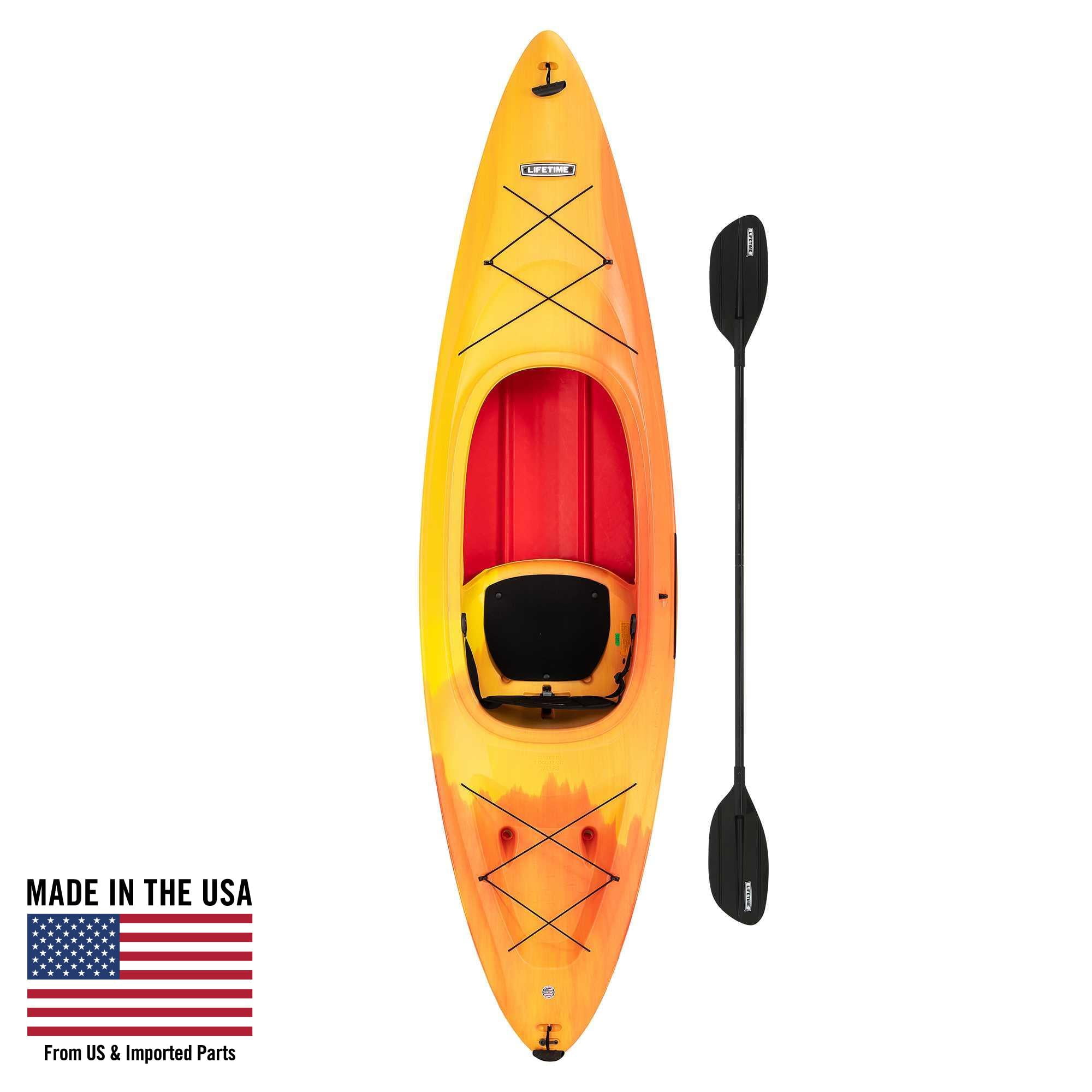 (2 pack) Lifetime Charger 10 ft Sit-Inside Kayak with Paddle, Sunset Fusion (91037)