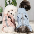 thumbnail image 6 of Popvcly Dog Raincoatwith Reflective Buttons, Water Resistant, Adjustable Drawstring Hoodie, Pink, 2XL, 6 of 11