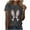 Dark Gray, variant on Womens Easter Tops 2025 Summer Casual Printed T-Shirt with Round Neck and Short Sleeves for Daily Wear