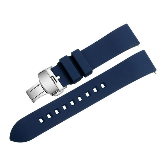 Correa de silicona para reloj de pulsera de repuesto para mujer y hombre, pulsera premium 19MM
