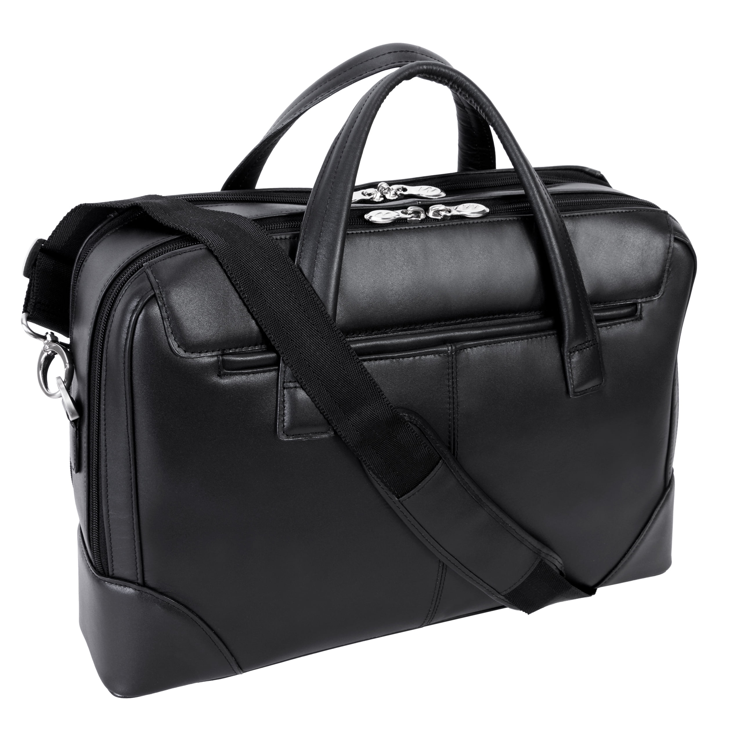 HARPSWELL | 17” Leather Dual-Compartment Laptop Briefcase