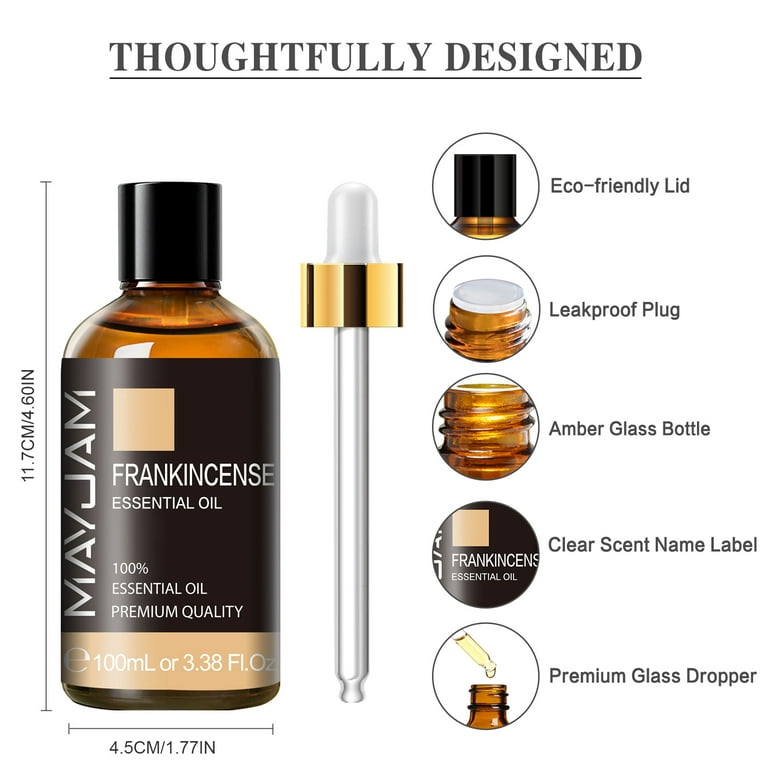 100ml Frankincense Essential Oil 100% Pure Natural Diffuser Therapeutic Skin  Spa