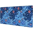 thumbnail image 6 of Japanese Wave Cherry Blossom Blue XXL XL Large Gaming Mouse Pad for Desk, Non-Slip Long Extended Keyboard Pads Mousepad Rubber Table Mat 31.5 X 11.8 Inch, 6 of 7
