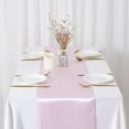 thumbnail image 3 of 15 Pack Pink Satin Table Runner 12 x 108 Inch Long Table Runner for Wedding Birthday Party Engagement Decorations, 3 of 7