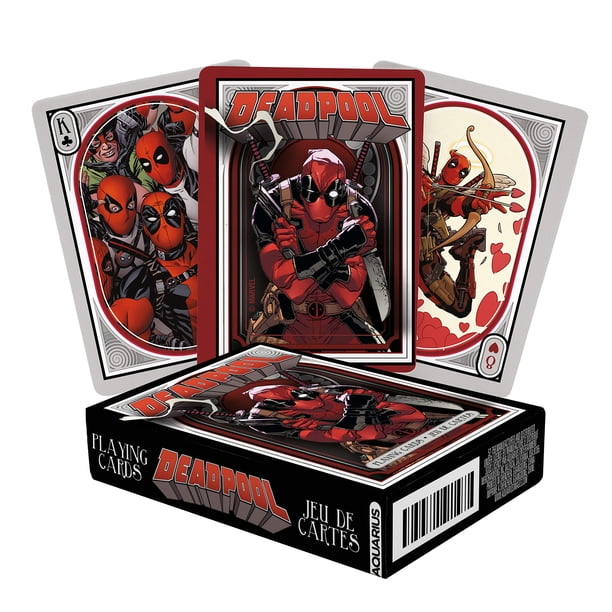 Juego de cartas AQUARIUS con temática de póker de Marvel Deadpool