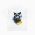 thumbnail image 2 of 100% Cotton Watercolor Black Panther Head Graphic Short Sleeve T-Shirt – Comfortable and Breathable for Ultimate Style, 2 of 6