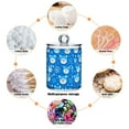 thumbnail image 6 of Yayeee 2 Pack Qtip Holder Bathroom Cotton Swab Canister with Lid Clear Dispenser Set, Blue Bears, 6 of 6