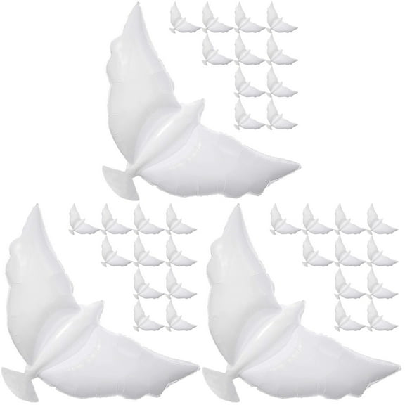 3 Count Happy Birthday Balloon Memorial Helium Balloons Dove Respect