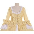 thumbnail image 5 of Women's Colonial Georgian Rococo Yellow Dress 18th Century Marie Antoinette Rococo Gown Dress, 5 of 7