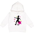 thumbnail image 2 of Inktastic Girl Playing Soccer Pink and Yellow Stars Toddler Hoodie, 2 of 4