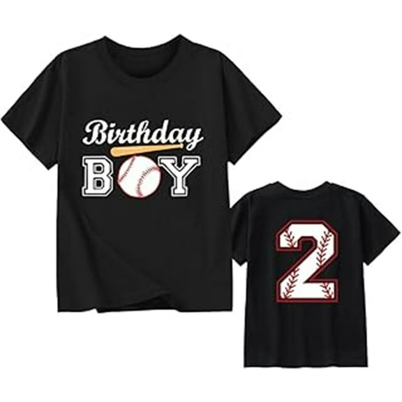 Byoo Toddler Boys Birthday T Shirt Letter Print Sports Tee Short Sleeve Crew Neck T-Shirt