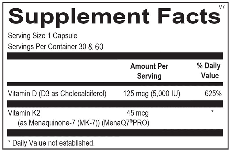 Vitamin K2 with D3 (30ct) by Ortho Molecular Products