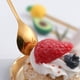 thumbnail image 4 of Cuchara/tenedor de postre de frutas, 3 cucharas para café y 3 tenedores de postre, 6,2 pulgadas de acero inoxidable (cucharas y tenedores de 6,2 pulgadas, dorado), 4 of 4