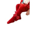 thumbnail image 5 of Inevnen Christmas Infant Baby Girls Bow Ribbed Red Pantyhose Toddler Girls Stretch Mid-Rise Tights, 5 of 7