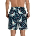 thumbnail image 3 of KLL Glowing Butterfly Men's Casual Summer Beach Shorts Hawaiian Shorts with Pockets-XX-Large, 3 of 5