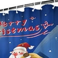 thumbnail image 3 of Merry Christmas Santa Claus Gift Shower Curtains,Reusable Bathtub Curtains with Hooks Vintage Polyester Fabric Curtains for Bathroom Bathtub Autumn Holiday, 3 of 5