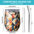 thumbnail image 5 of 12oz Stainless Steel Insulated Wine Tumbler with Lid and Straw – Double Wall Vacuum Mug for Hot & Cold Drinks, 304 Steel Interior, Sweat-Free Design, 5 of 5