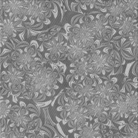 Ahgly Company Machine Washable Indoor Square Transitional Dim Gray Area Rugs, 6' Square