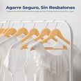 thumbnail image 3 of Ganchos de Madera Premium Serenelife, Ahorradores de Espacio, Resistentes, con Gancho Metálico Giratorio de 360°, para Abrigos, Pantalones y Vestidos, Natural, Pack 20, 3 of 7